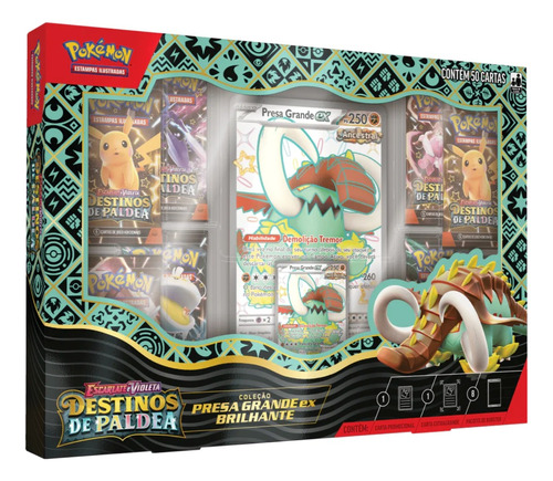 Box Coleção Presa Grande Ex Destinos De Paldea Pokémon