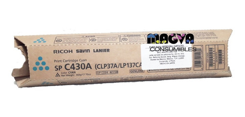 Toner Sp C430a 821108 Cian Original Nuevo Garantizado