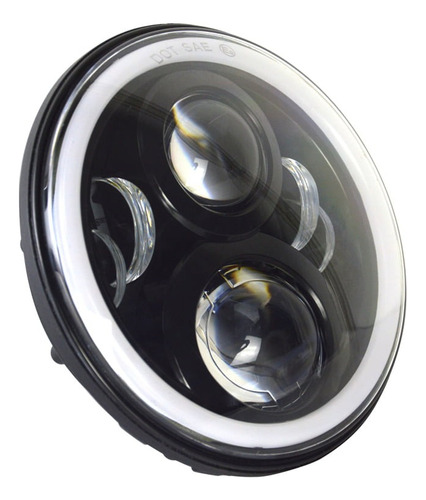 Faro Led Optica 7  Ojo Angel Cafe Racer Para Moto Adaptable