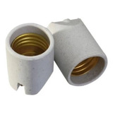 Kit 10 Receptáculo Bocal Soquete Porcelana Louça E27 10 Uni