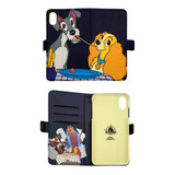 Case Folio Para iPhone XS De Dama Y Vagabundo Disney Parks