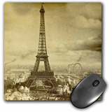 Mouse Pad Imagen Sepia Torre Eiffel 8 X 8 Pulgadas