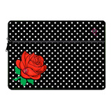 Funda Para Macbook 13 / 15.5 C/ Bolsillo Externo | Rosa Roja