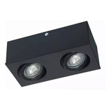 Aplique Plafon Techo Dicroica Box 2 Luces Apto Led Moderno