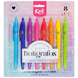 Kiut Bolígrafos Escritura Ultra Suave 8 Colores Color De La Tinta Colores Surtidos