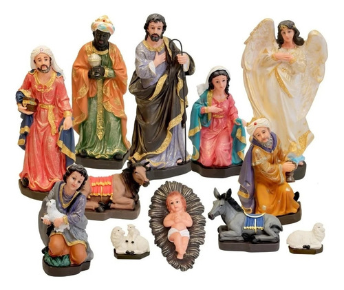 Pesebre Navideño 50cm Fantasía Angel Caucho 12pcs Novena