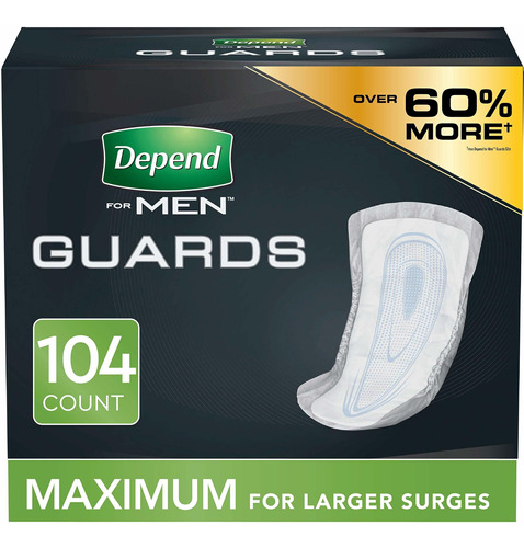 Depend Protectores De Incontinencia Para Hombres, Mxima Abso