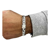 Pulseira Masculina Grumet 10mm Prata 925 Maciça Fecho Gaveta