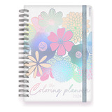 Agenda 2024 Semanal Mooving Coloring 15x21cm Con Espiral Color De La Portada Plateado