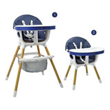 Silla Comedor Bebé 2 En 1 Happy Baby Rock Color Azul