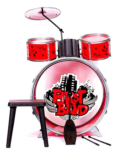 Bateria Musical Infantil Niños First Band Super Cla 541