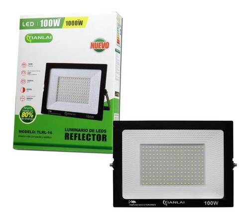 Reflector Led 100w 1000w Watts Alto Brillo Y Potencia Ip65 Color De La Carcasa Negro Color De La Luz Blanco Frío