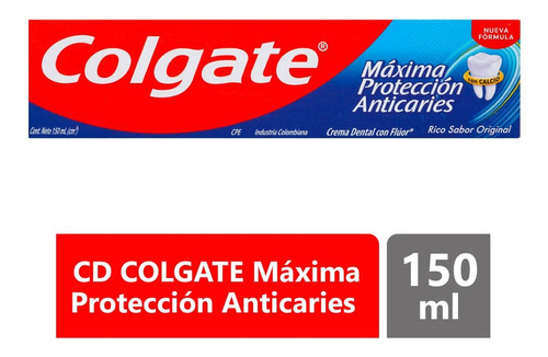 Crema Dental Colgate Proteccion Anticaries X 150ml