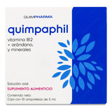 Quimpaphil Vitamina B12 10 Ampolletas 5 Ml Quimpharma Sabor Arándano