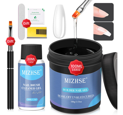 Mizhse Kit De Gel Constructor De Uñas De 3.4 Fl Oz, Gel Co.