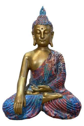 Estatueta Buda Decorativo Multi Cores 