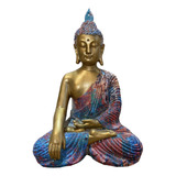 Estatueta Buda Decorativo Multi Cores 