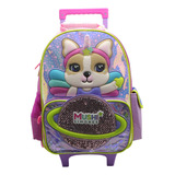 Mochila Escolar Simones Sofia Cosmic Planeta Con Carro 16 