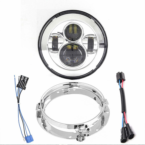 Faro Led Redondo De 7 Pulgadas De Alto Y Bajo Haz Con Faros 