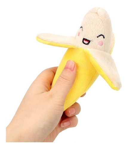 Peluche Para Mascota De Forma De Plátano Con Sonido Interior