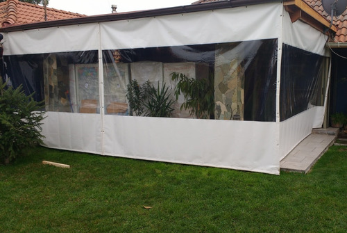 Cierre Terraza Cortina Tela Pvc Blanca 4.7m X 2.3m