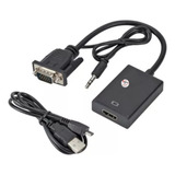 Convertidor De Vga A Hdmi Con Sonido Plug And Play