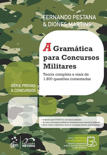 A Gramática Para Concursos Militares, De Pestana, Fernando. Editora Forense Ltda., Capa Mole Em Português, 2021