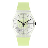 Reloj Swatch Green Daze So29k106 Color De La Correa Verde Color Del Bisel Transparente Color Del Fondo Transparente