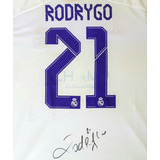 Jersey Autografiado Rodrygo Real Madrid 2021-22 Hme Doblete