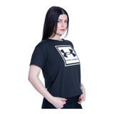 Remera Under Armour Live Glow Gp Mujer Training Negro