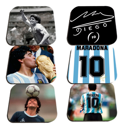 Posavasos / Apoyavasos De Madera Grandes Diego Maradona