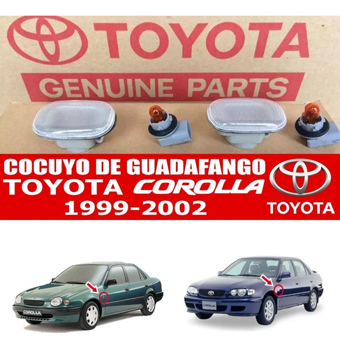 Par Cocuyo D Guardafango Toyota  Corolla 1999 2000 2001 2002 Foto 2