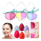 Set X2 Esponjas Blender Forma Corazón Maquillaje Base