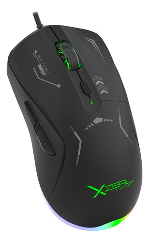 Mouse Gamer Ergonomico Rgb 7200 Dpi 6 Botones Alambrico Ngo