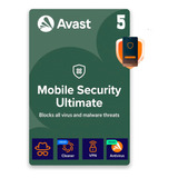 Antivirus Avast Mobile Security Ultimate | 5 Dispositivos