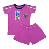 Pijama Boca Juniors Oficial Verano Algodón Futbol Talle 4-10