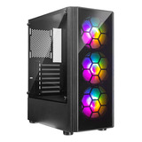 Chasis Gamer R-2 Negro Malla 1 Cooler Rgb Led 