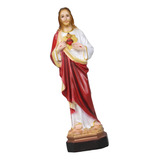 Figura De Resina De Jesús, Figura Del Sagrado Corazón De