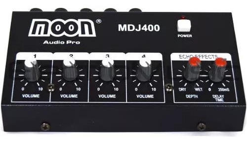 Consola Mixer 4 Canales Sonido Efectos Audio Moon Mdj400