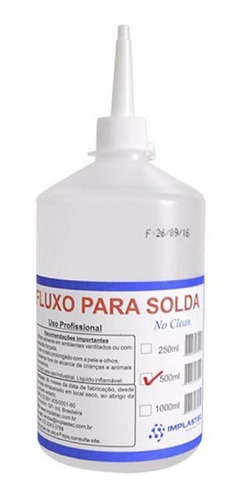 Fluxo Para Solda Líquido Incolor 500ml- No-clean