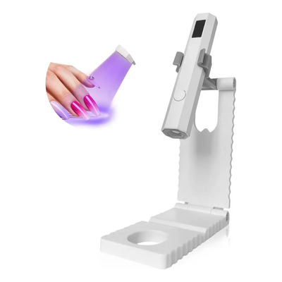 Lámpara Led Uñas Portátil Soporte Plegable Secado Eficiente Blanco | Meses sin interés