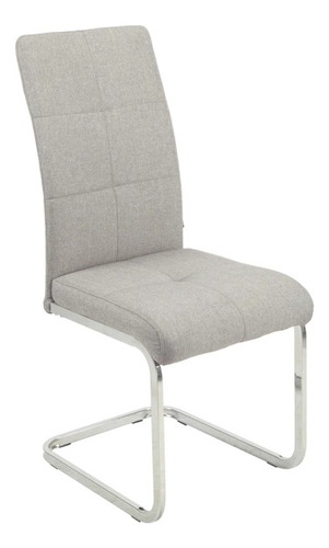 Silla Jenna Chenille Base Cromo Moderno X4 Unidades