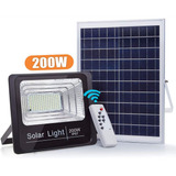 Reflector Solar 200w Lampara Led Panel Solar Control Remoto