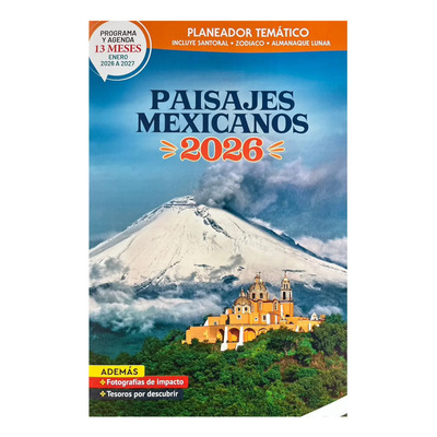 Revista Calendario 2026 Paisajes Mexicanos, Mod 3