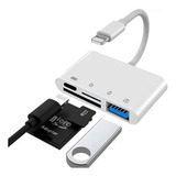 Adaptador Lightning Leitor Usb Cartão Sd Para iPad E iPhone