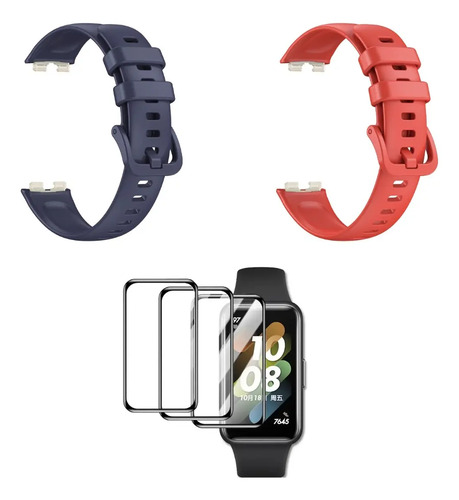 Pack 2 Correas Huawei Band 8 + Paquete 3 Micas