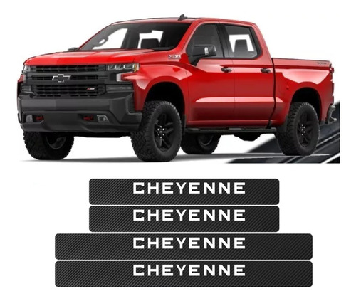 Sticker Protección De Estribos Puertas Chevrolet Cheyenne