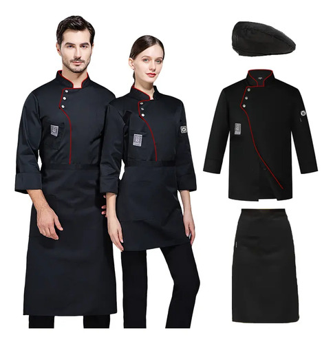 3pcs Paquete Filipina Chef Hombre Y Mandil Y Gorro De Cocina | MercadoLibre