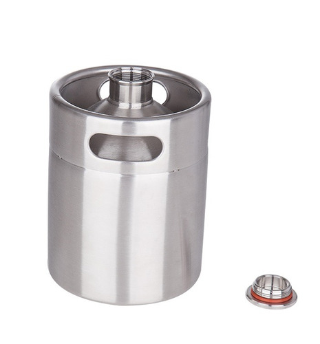 Mini Barril Inox Para Cerveja 2 Litros Keg Growler Chopp