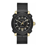 Reloj De Cuarzo Para Mujer Acero Inoxidable Color Negro Mode